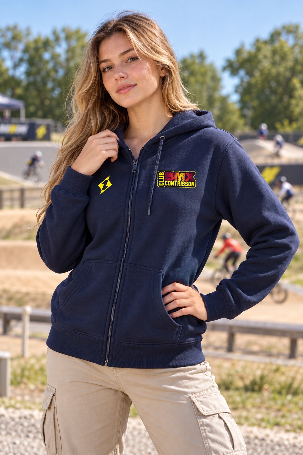 Sweat Capuche Zippé Femme BMX CONTRISSON
