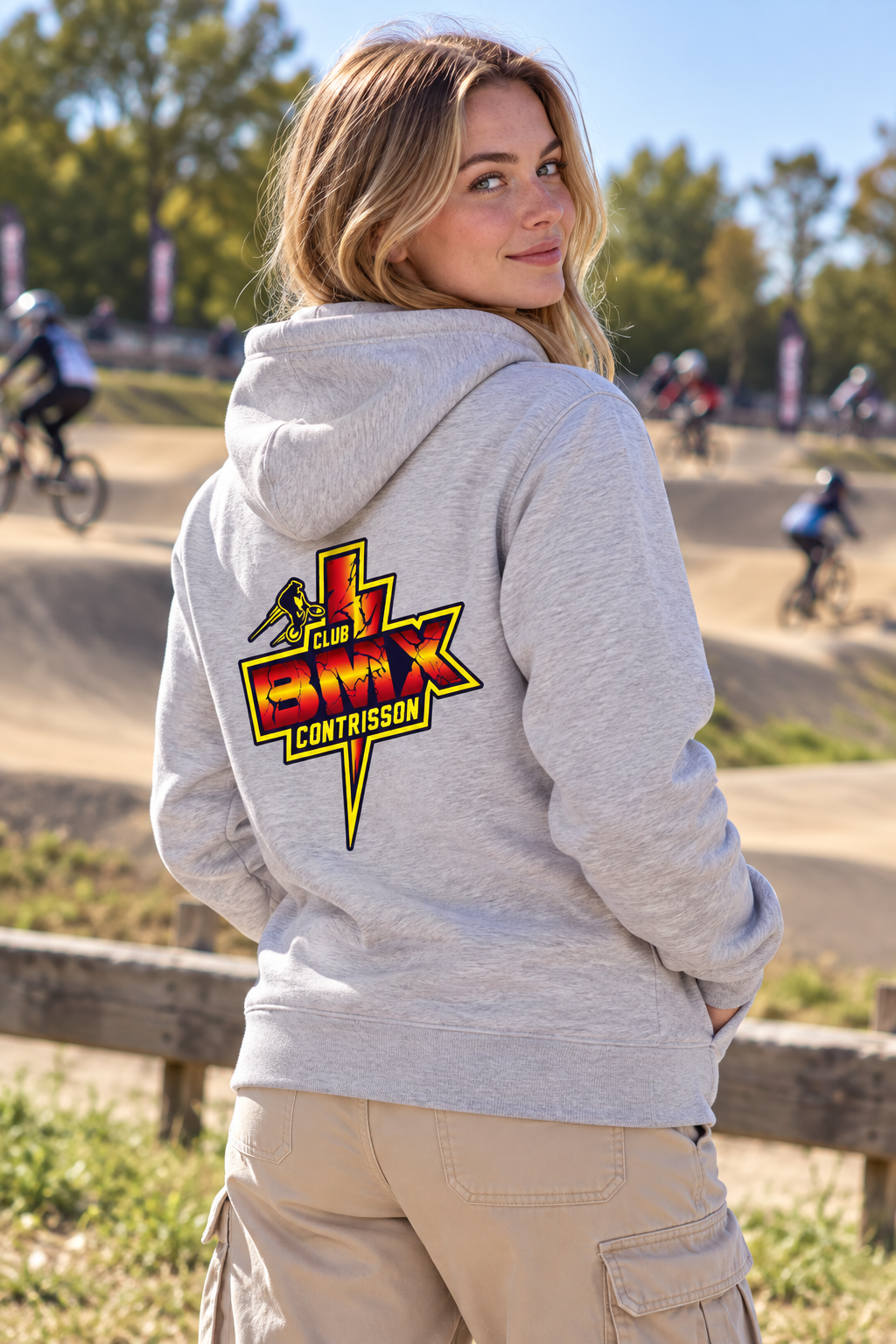Sweat Capuche Zippé Femme BMX CONTRISSON