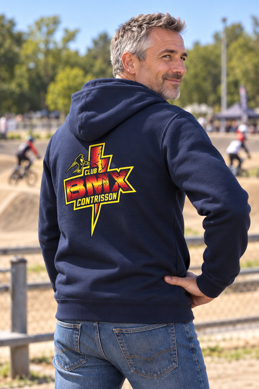 Sweat Capuche Zippé Homme BMX CONTRISSON