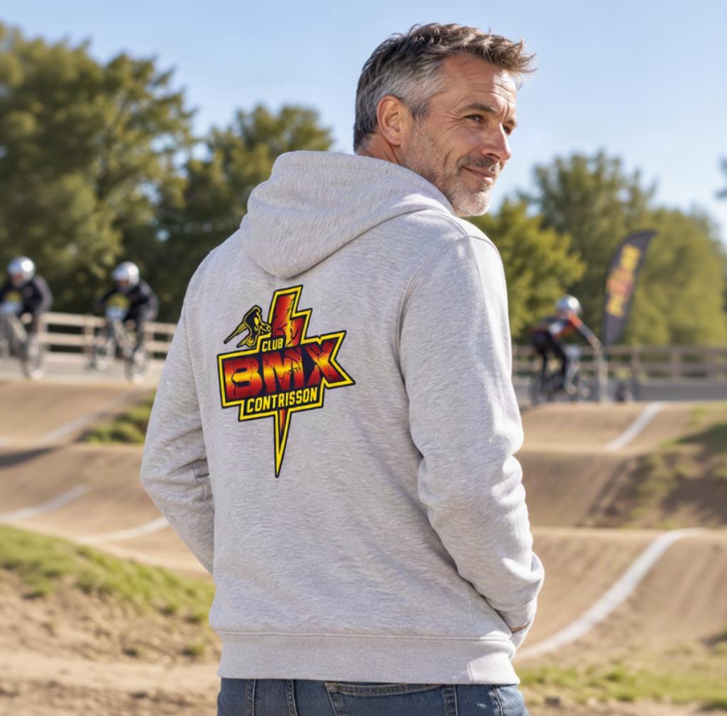 Sweat Capuche Zippé Homme BMX CONTRISSON
